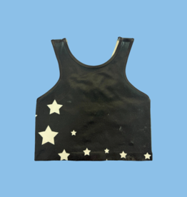 Stars Top Black and White Print - Youth One Size
