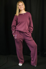 Between Classes Sweatpants- Cherry Cola