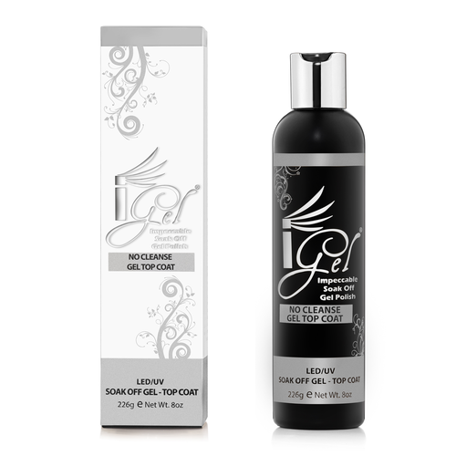 iGEL Non-Cleanse UV/LED Gel Top Coat REFILL 8 oz (FREE 12 bottles .5oz) iGEL Non-Cleanse UV/LED Gel Top Coat REFILL 8 oz (FREE 12 bottles .5oz)