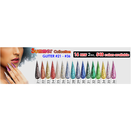 CHISEL Glitter Dip Powder Collection 16 Colors CHISEL Glitter Dip Powder Collection 16 Colors