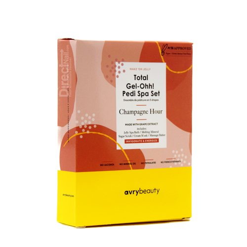 GEL-OHH! PEDI SPA SET 5 Step - Champagne Hour 50/Box SINGLE GEL-OHH! PEDI SPA SET 5 Step - Champagne Hour 50/Box SINGLE
