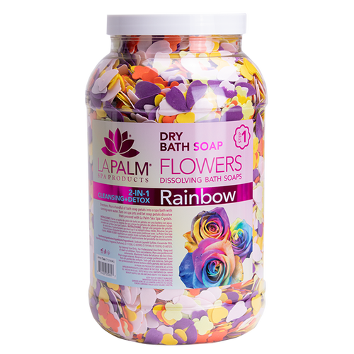 La Palm LA PALM Dry Bath Soap Flowers Gallon - Rainbow La Palm LA PALM Dry Bath Soap Flowers Gallon - Rainbow