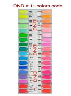 DND DND Duo Gel Collection Chart #11 (783-819)