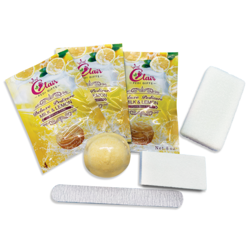Clair CLAIR PEDI GIFTS Milk & Lemon 7 Step 144/Box Clair CLAIR PEDI GIFTS Milk & Lemon 7 Step 144/Box