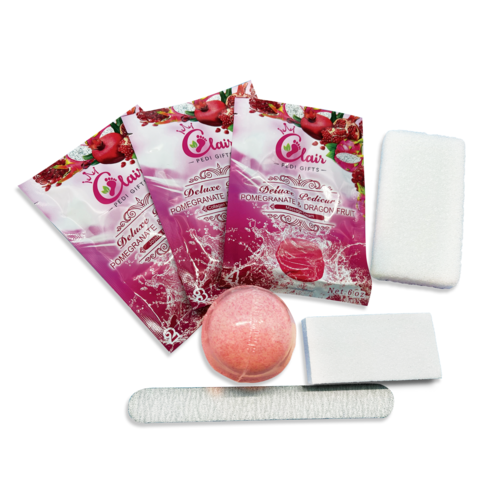 Clair CLAIR PEDI GIFTS Pomegranate & Dragon Fruit 7 Step 144/Box Clair CLAIR PEDI GIFTS Pomegranate & Dragon Fruit 7 Step 144/Box