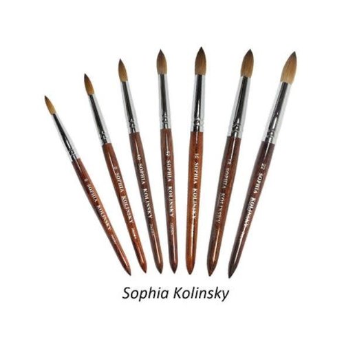 Sophia Kolinsky Brush Red Wood #14 Sophia Kolinsky Brush Red Wood #14