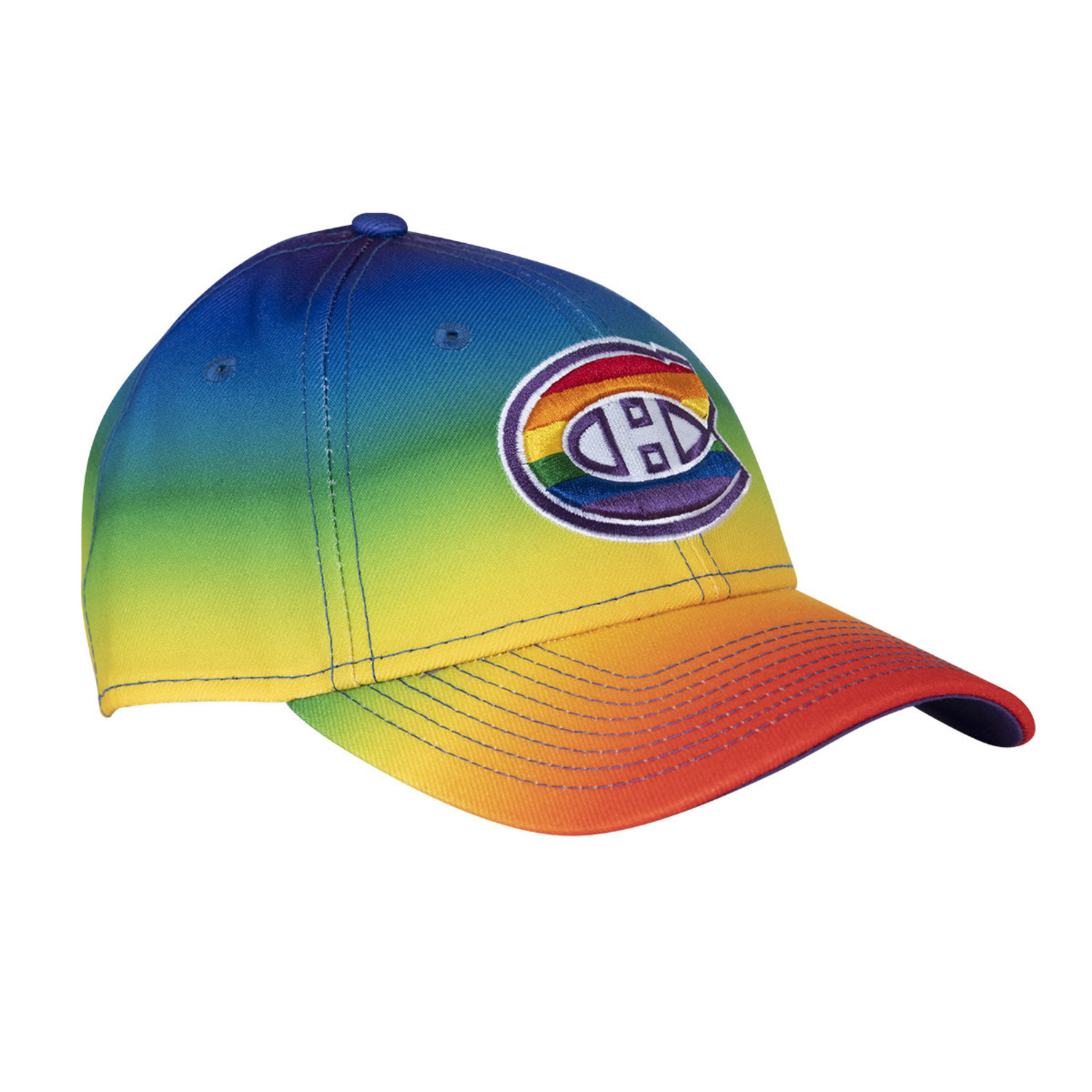 rainbow hat with fan