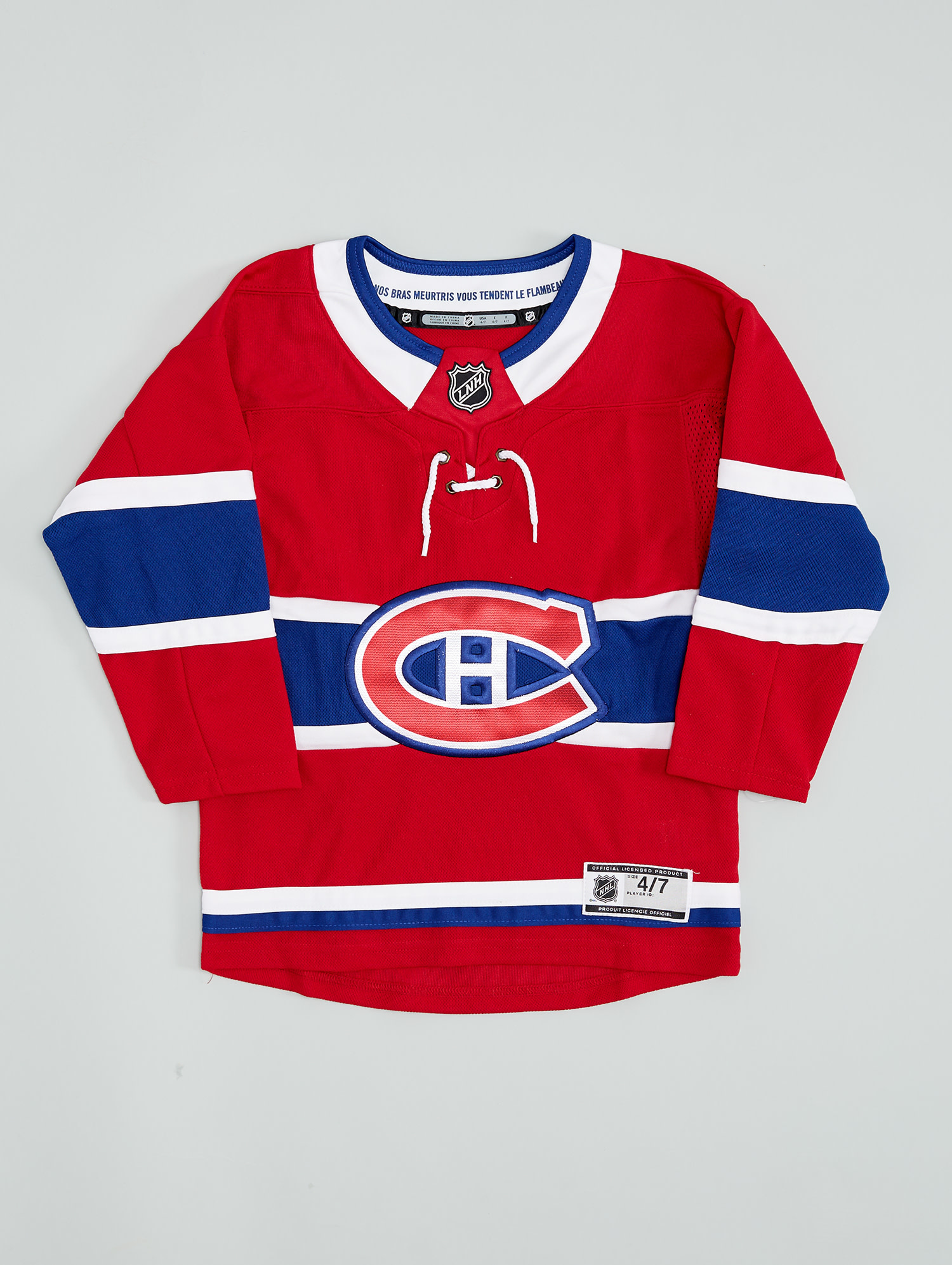 Replica Canadiens Jersey (4 To 7 Years Old)∣ Tricolore Sports