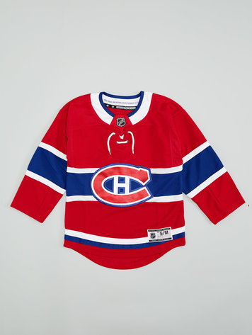 Cole Caufield Montreal Canadiens NHL Outerstuff Kids Red Premier Jerse —
