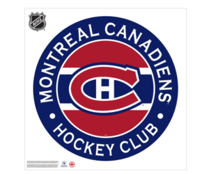 ACDC0661 MONTREAL CANADIENS WALL SIGN - 22 ROUND DISTRESSED - Tricolore  Sports