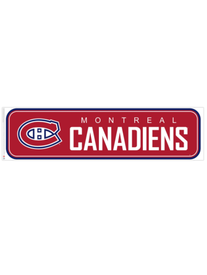 ACDC0649 MONTREAL CANADIENS 22 ROUND PVC DISTRESSED GARAGE WALL SIGN - Tricolore  Sports