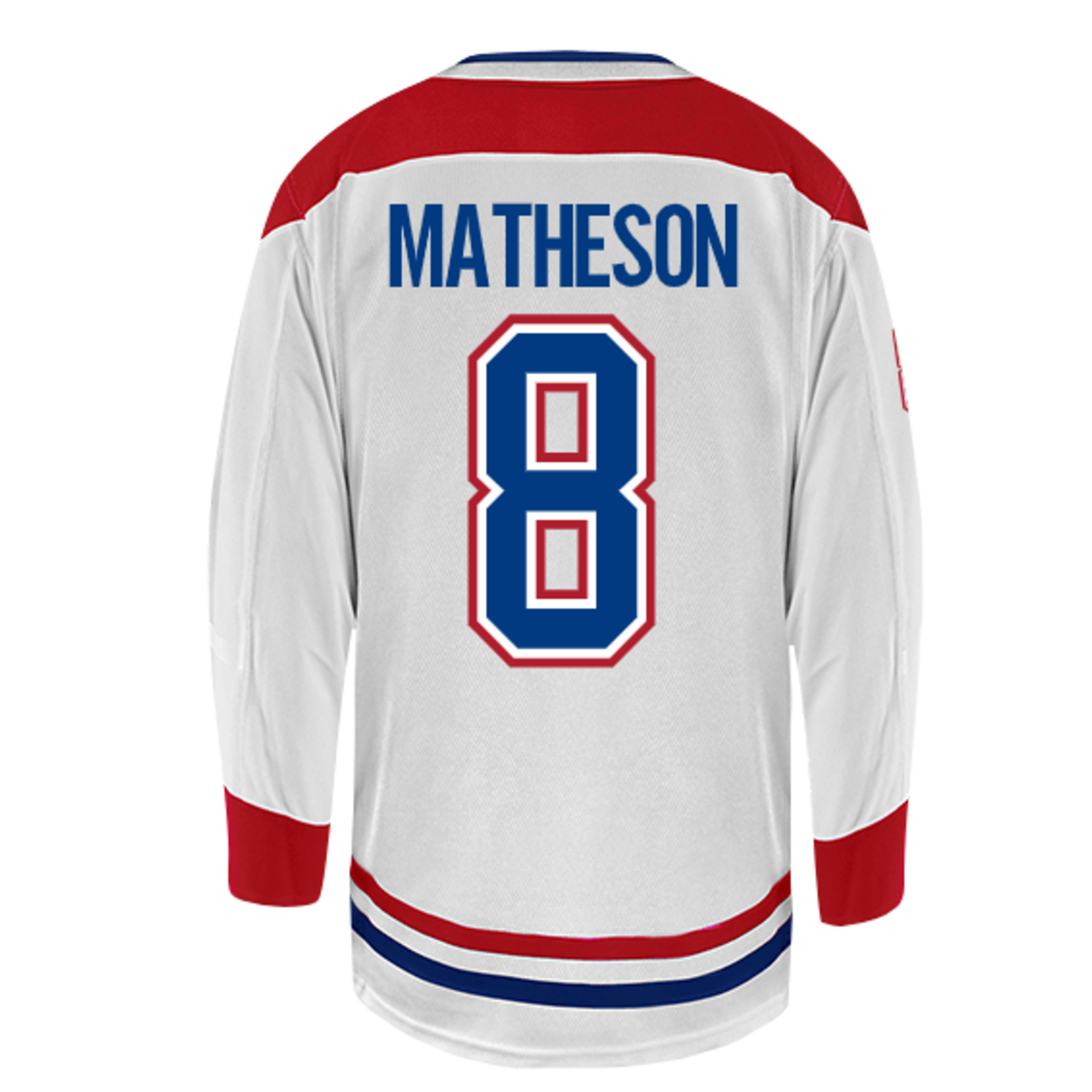 SRVC0408 CHANDAIL REPLIQUE 2017 MATHESON COLLÉ PRO BLANC