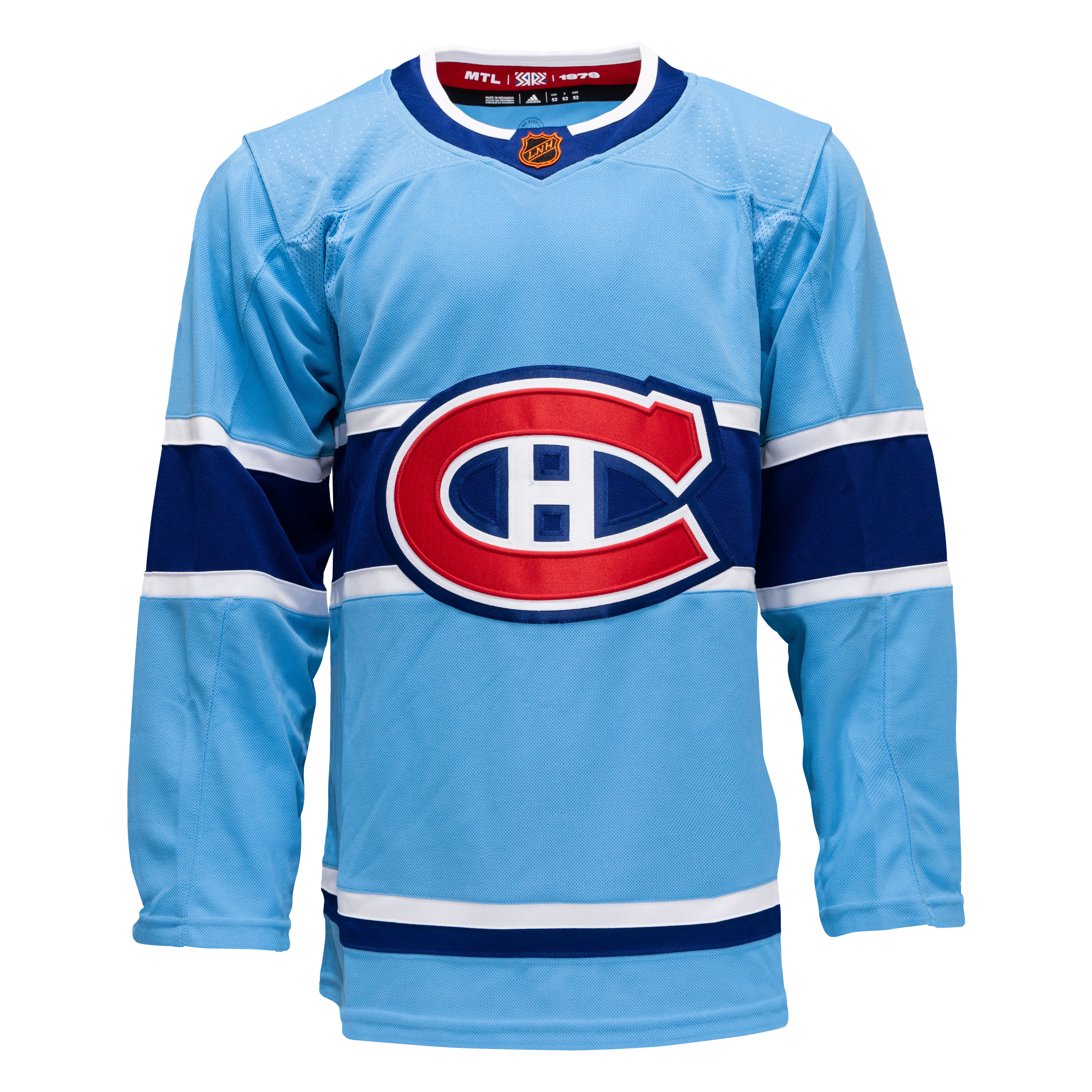 Men's Adidas Light Blue Montreal Canadiens Reverse Retro 2.0 Authentic Blank Jersey