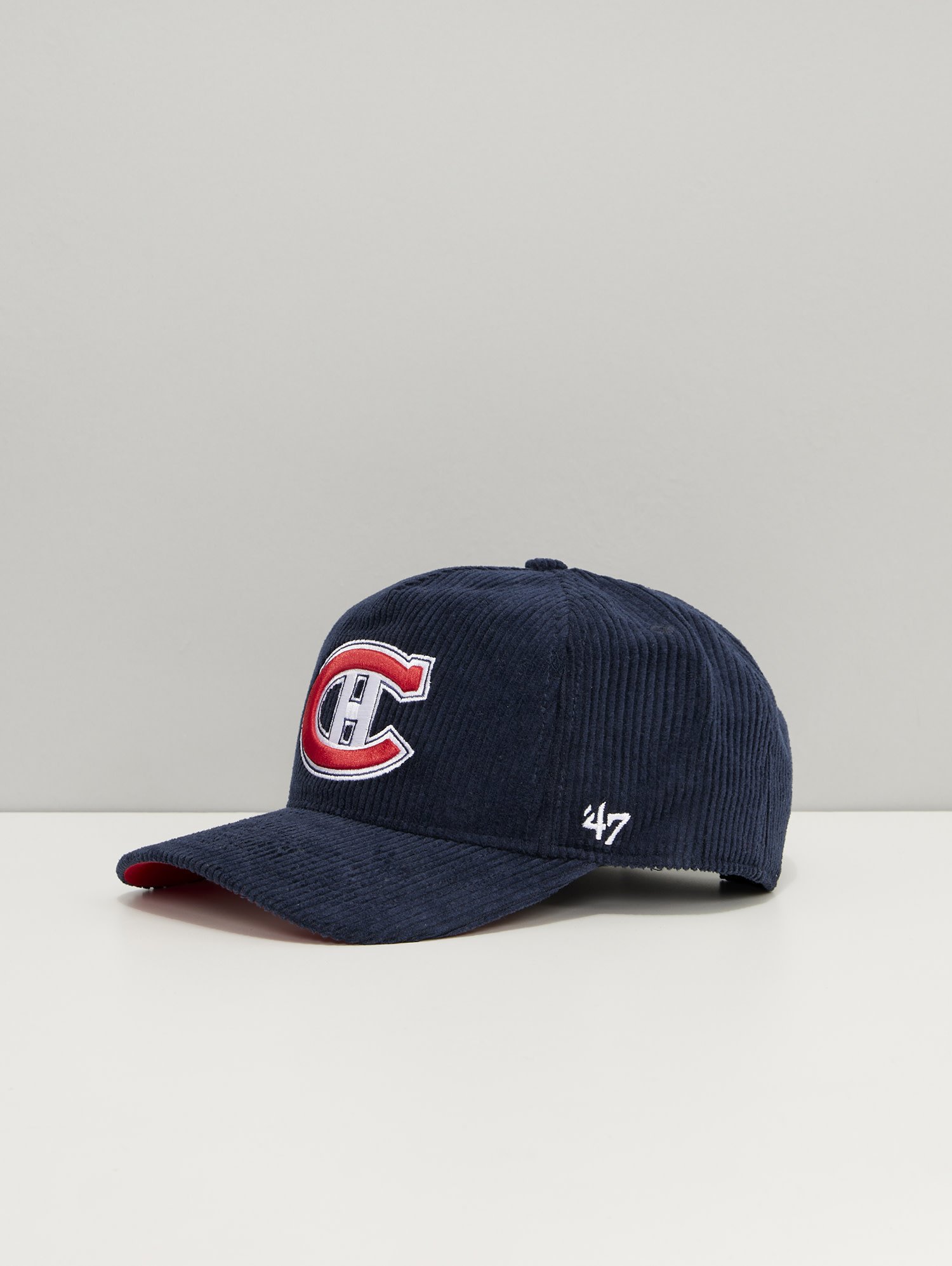 1945-46 Logo 47' Montreal Canadiens Corduroy Cap - Tricolore Sports