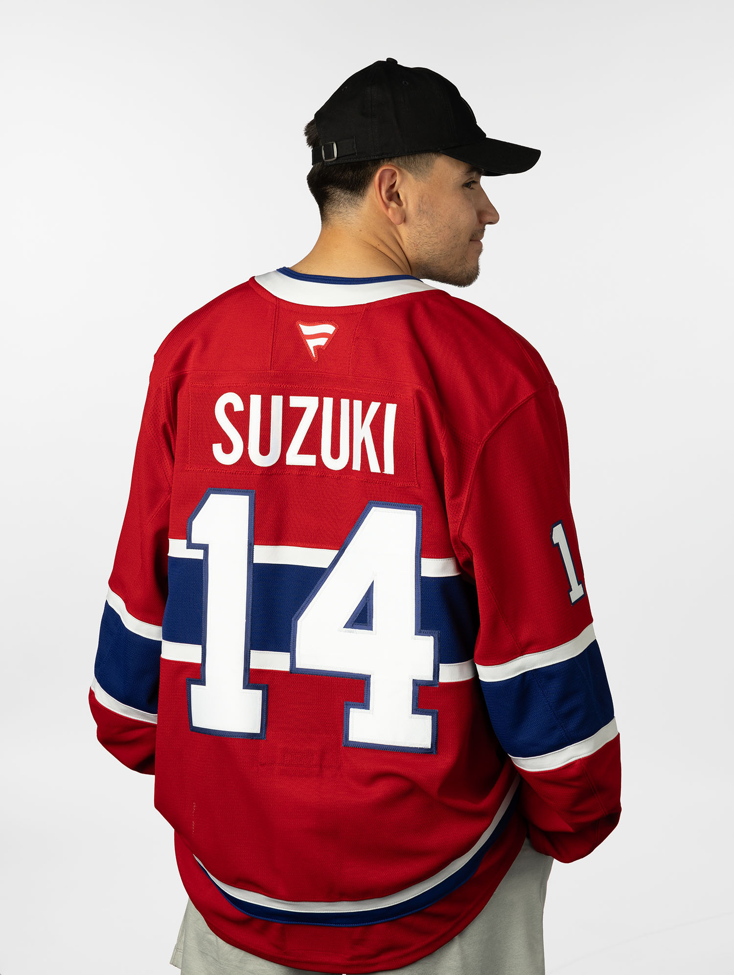 Montreal Canadiens Heat Sealed 14 Nick Suzuki Premium Home Jersey Tricolore Sports