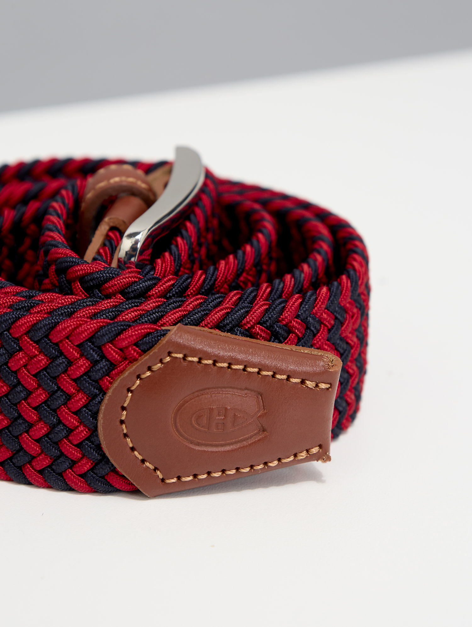 Leather woven belt mens discount
