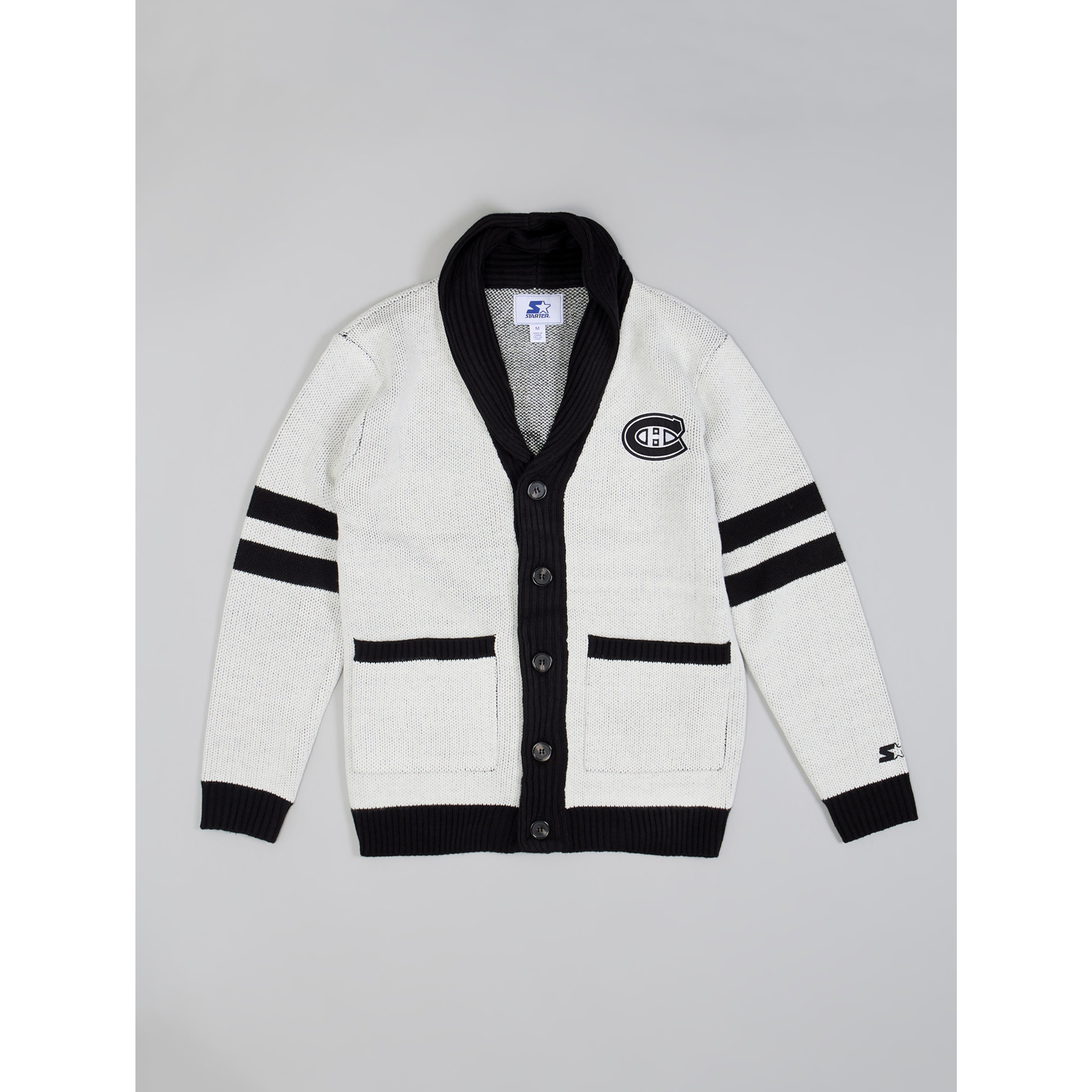 Montreal Canadiens B\u0026W Championship Cardigan - Tricolore Sports