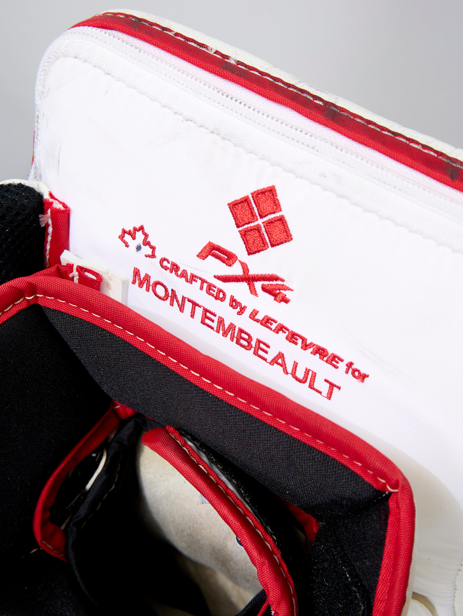 Samuel Montembeault Used TRUE HZRDUS Blocker - Tricolore Sports