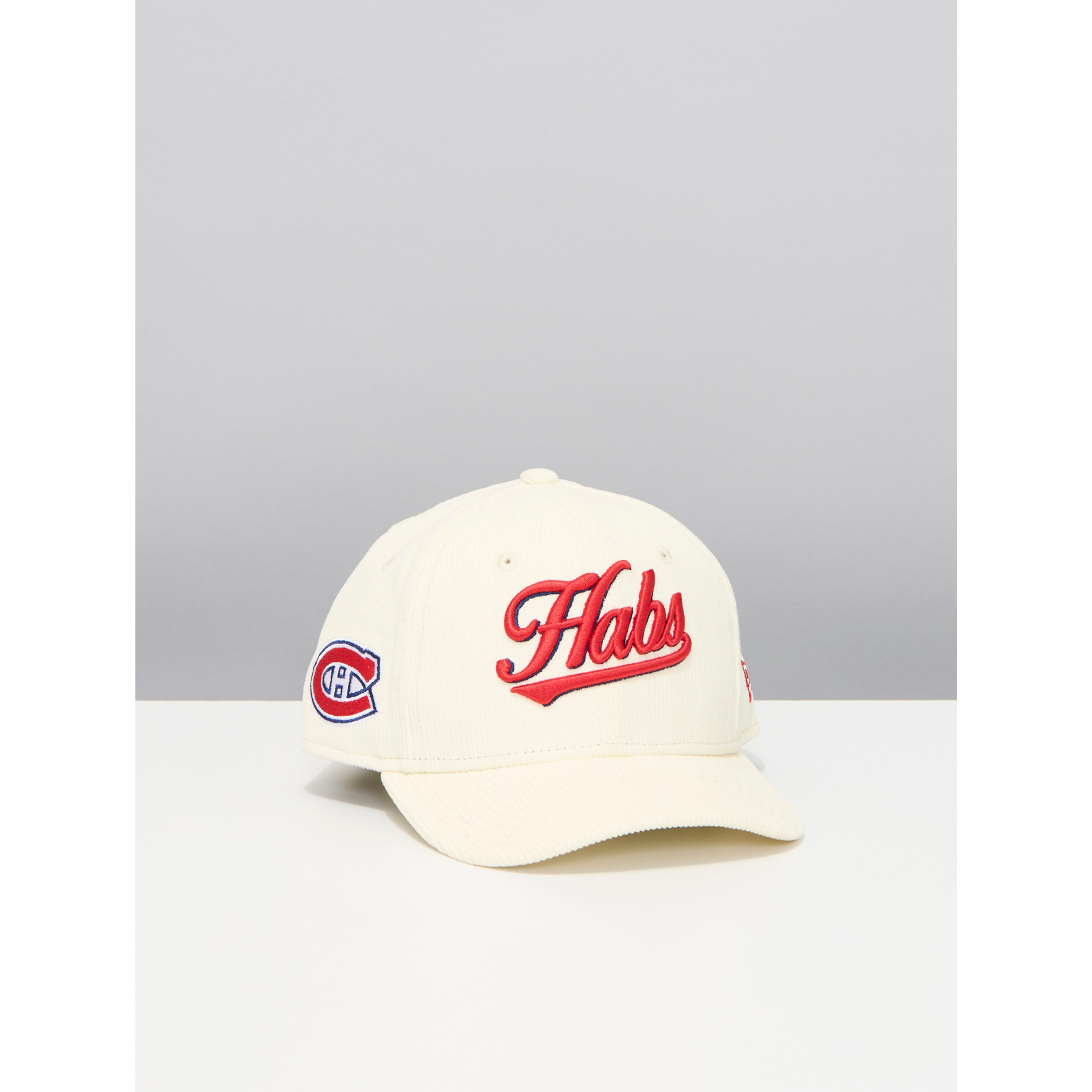 Habs Italic Beige Corduroy 9FIFTY Youth Cap - Tricolore Sports