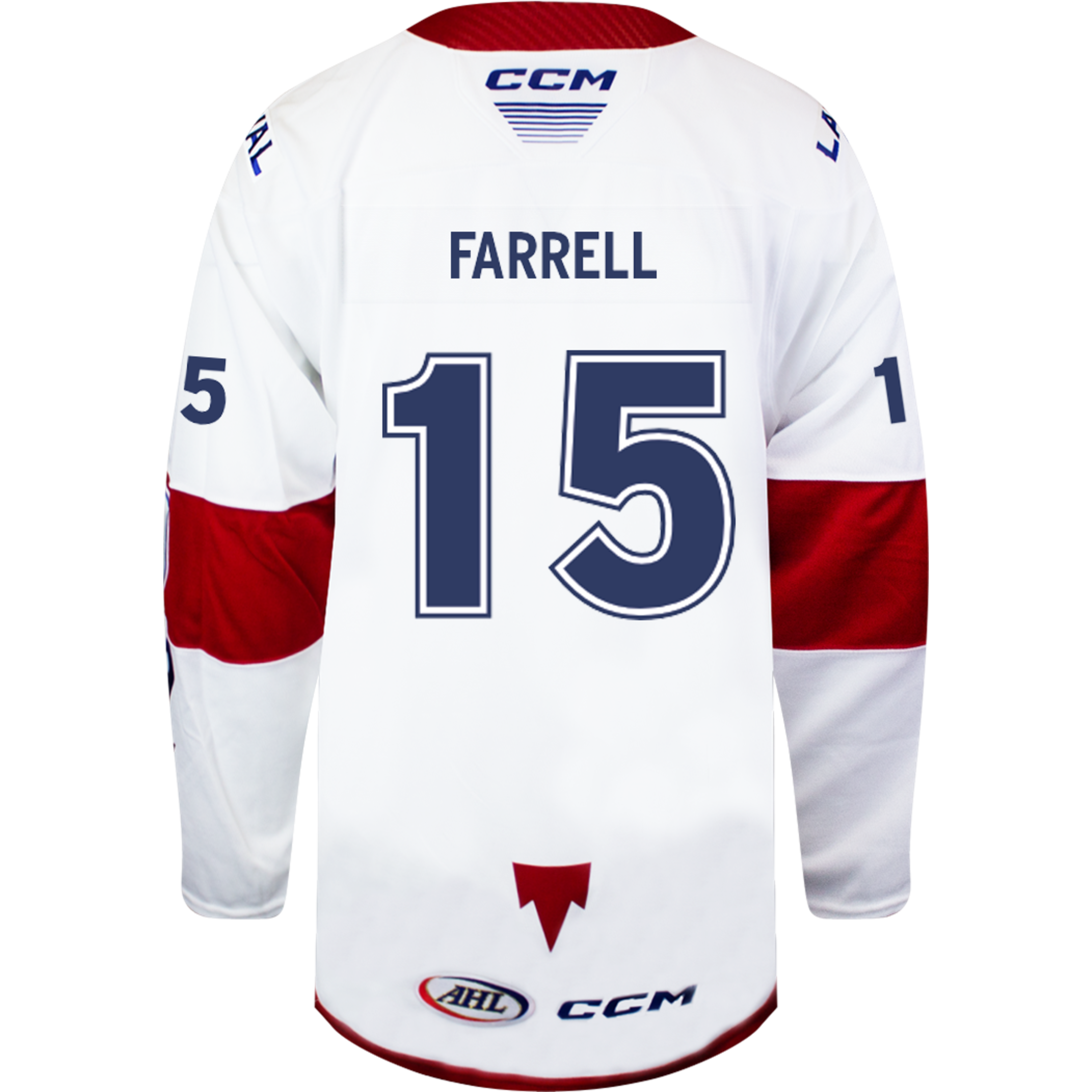 Laval Rocket Heat Sealed Quicklite White Jersey - #15 Sean Farrell