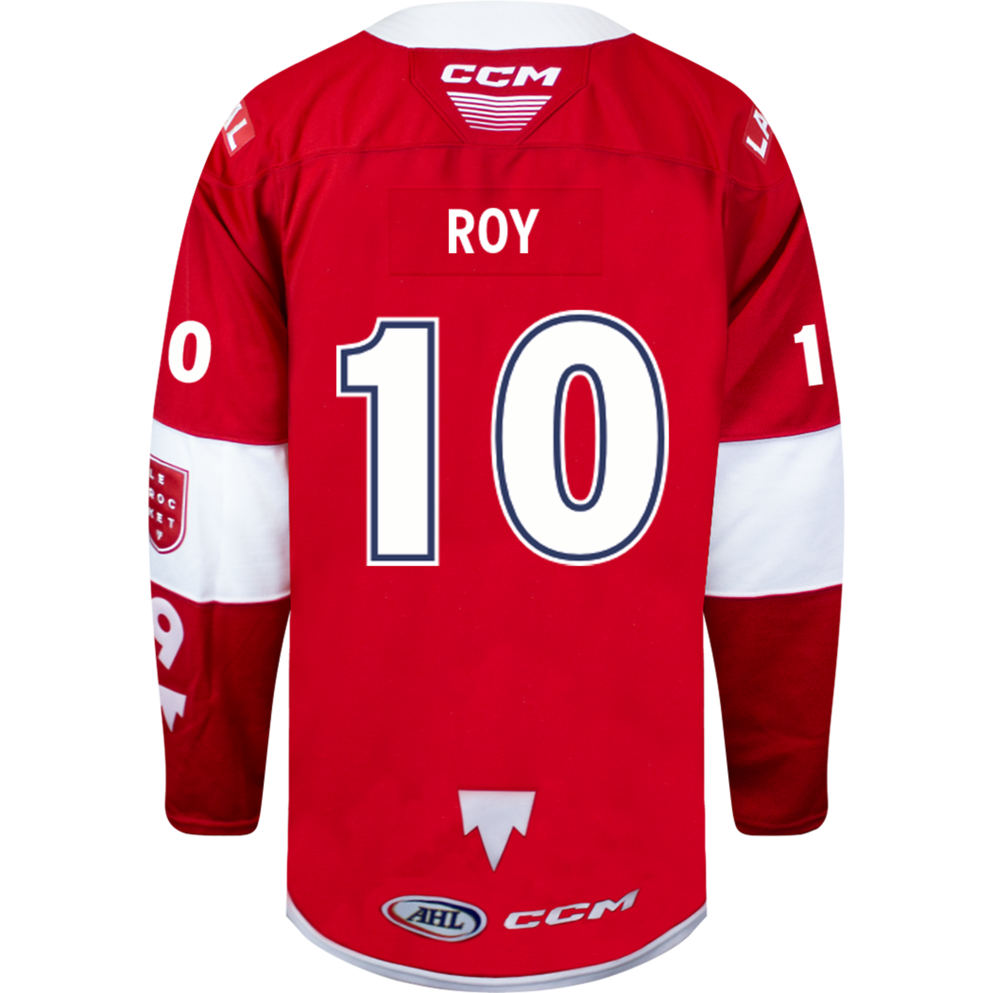 Laval Rocket Heat Sealed Quicklite Red Jersey - #10 Joshua Roy