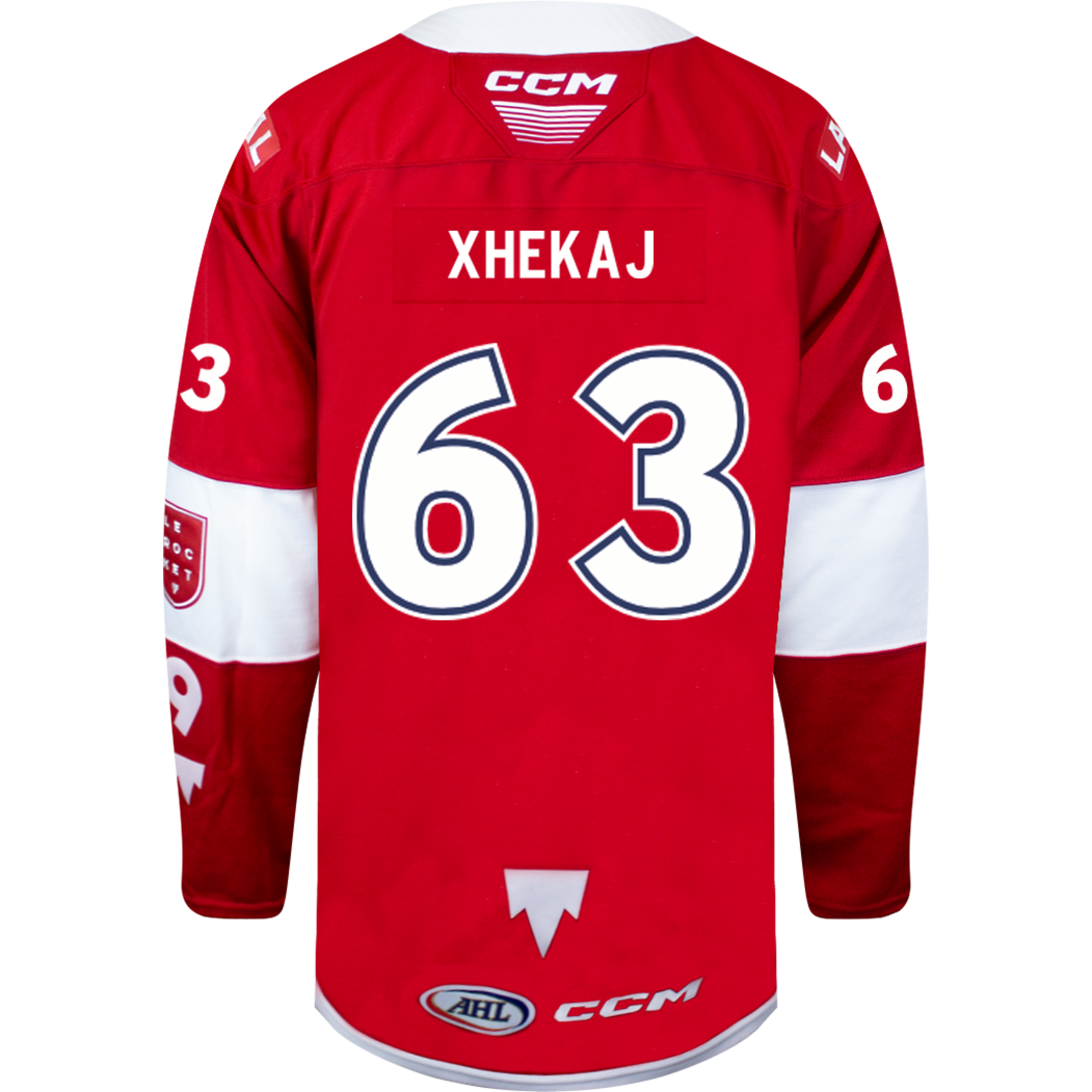 Laval Rocket Heat Sealed Quicklite Red Jersey - #63 Florian Xhekaj