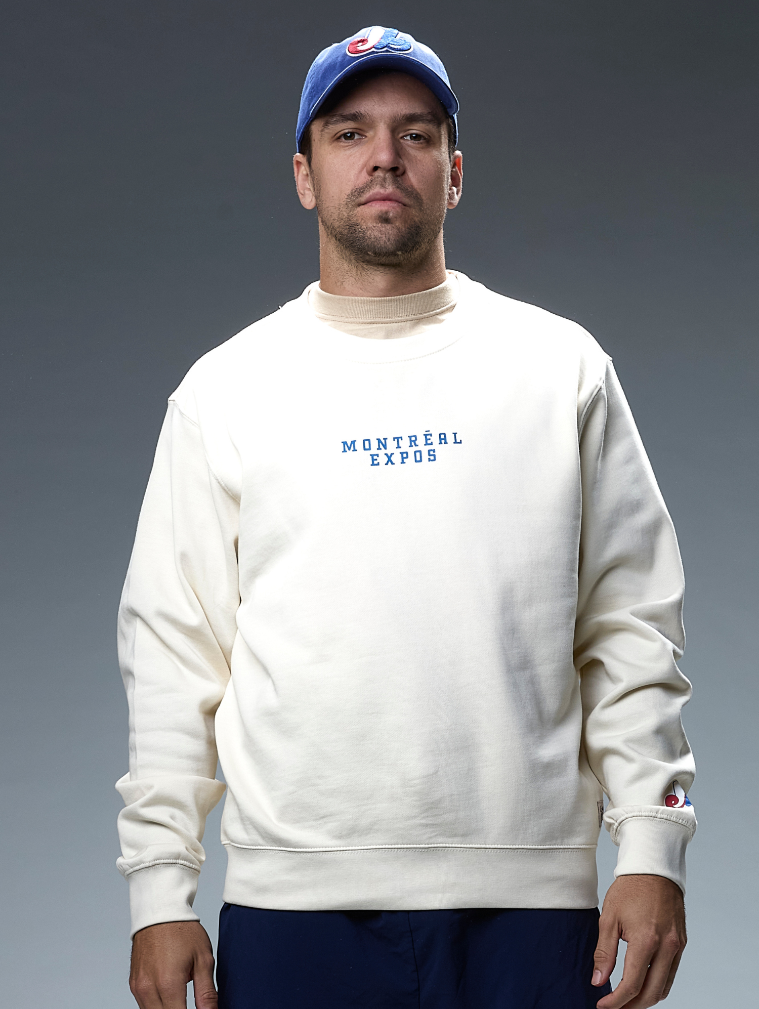 Montreal Expos Spirit Crewneck - Beige - Tricolore Sports