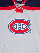 Montreal Canadiens Jersey Style Lace Hoodie - Tricolore Sports