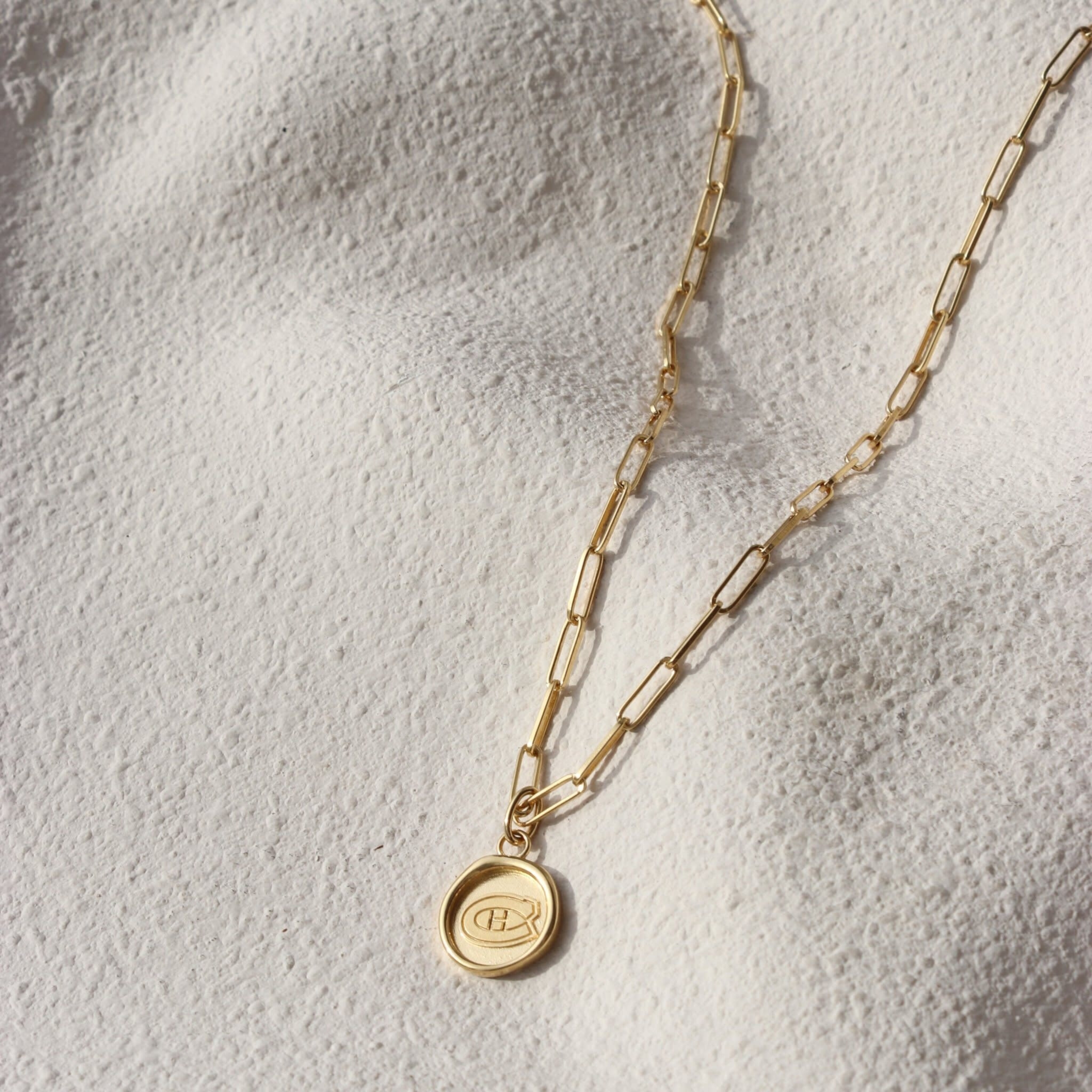 Montréal Canadiens Oval Link Pendant Necklace – Gold - Tricolore