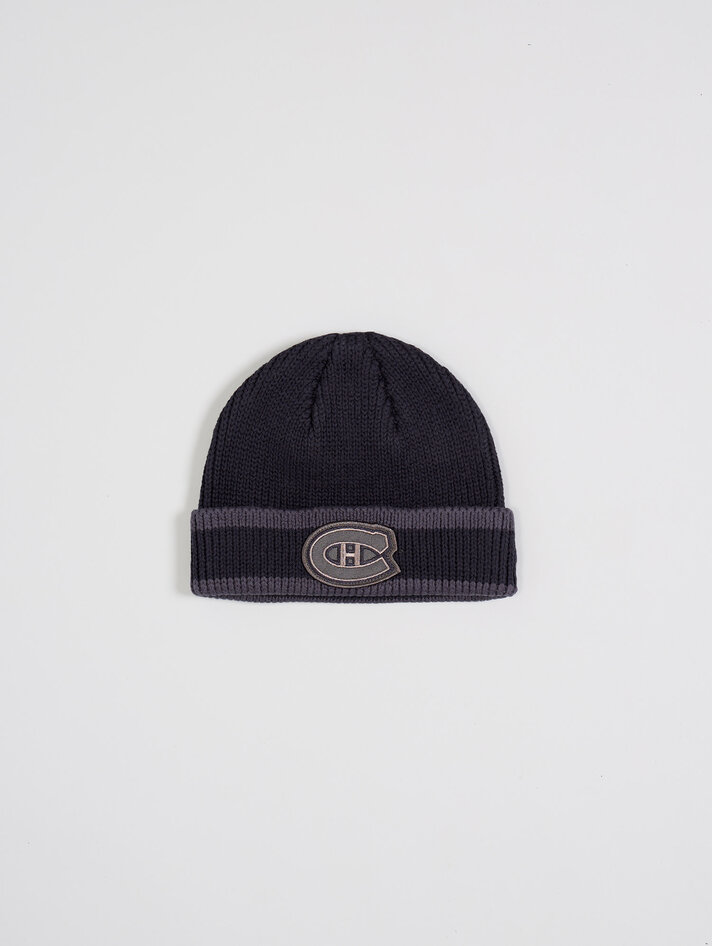 帽子 Dime Montreal Leaf Logo Beanie Canadiens Ribbed Beanie – Brown - Tricolore Sports