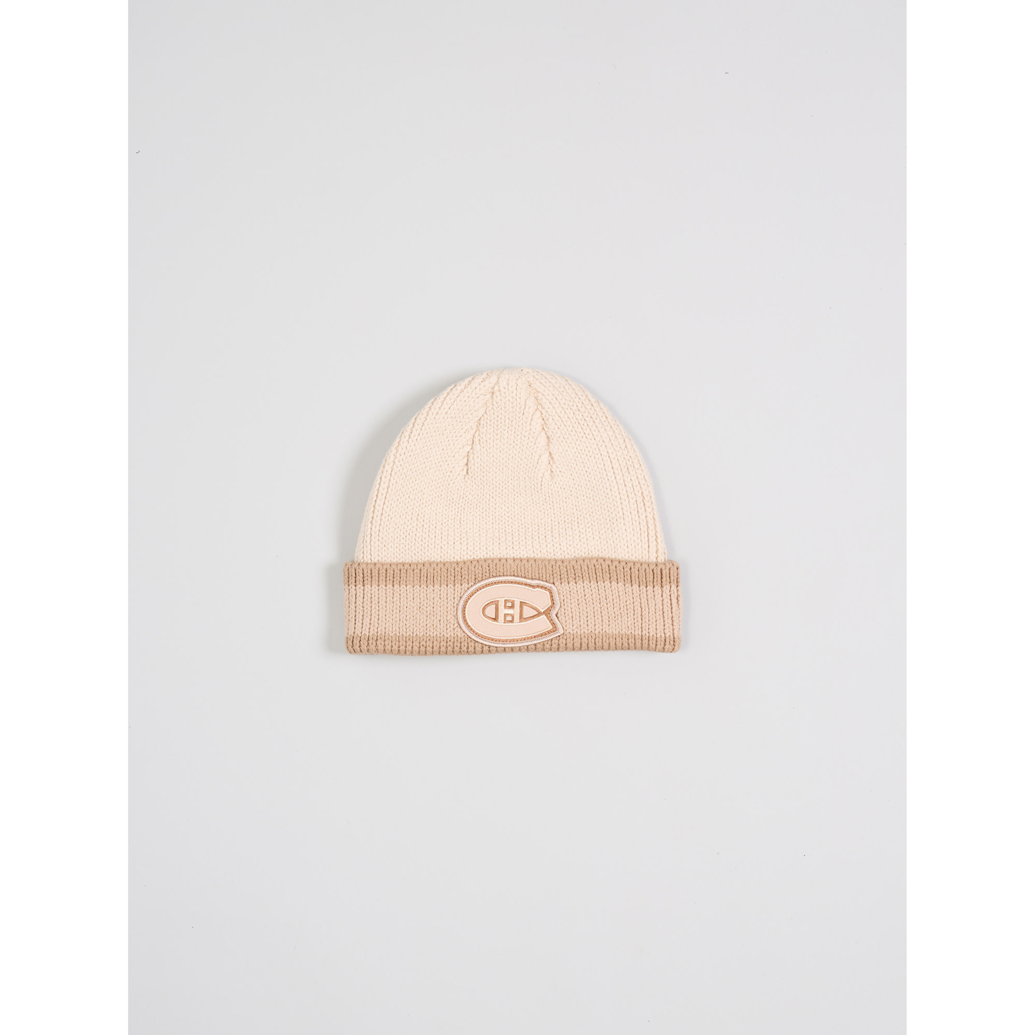 Canadiens Ribbed Beanie - Cream - Tricolore Sports