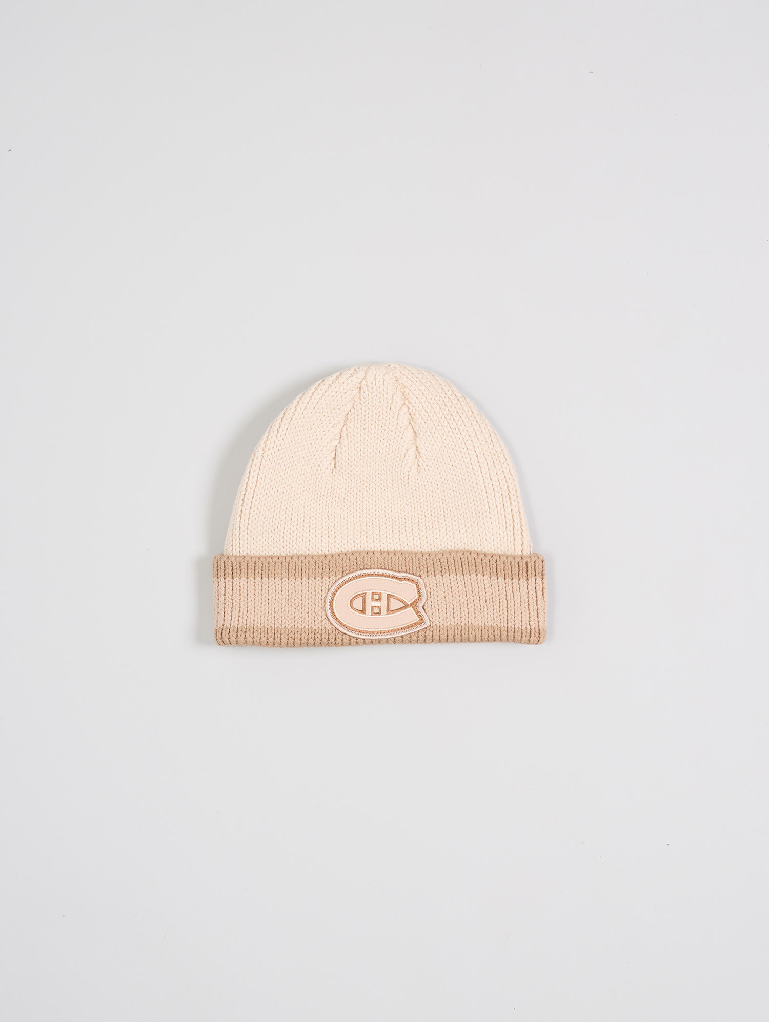 Canadiens Ribbed Beanie - Cream - Tricolore Sports