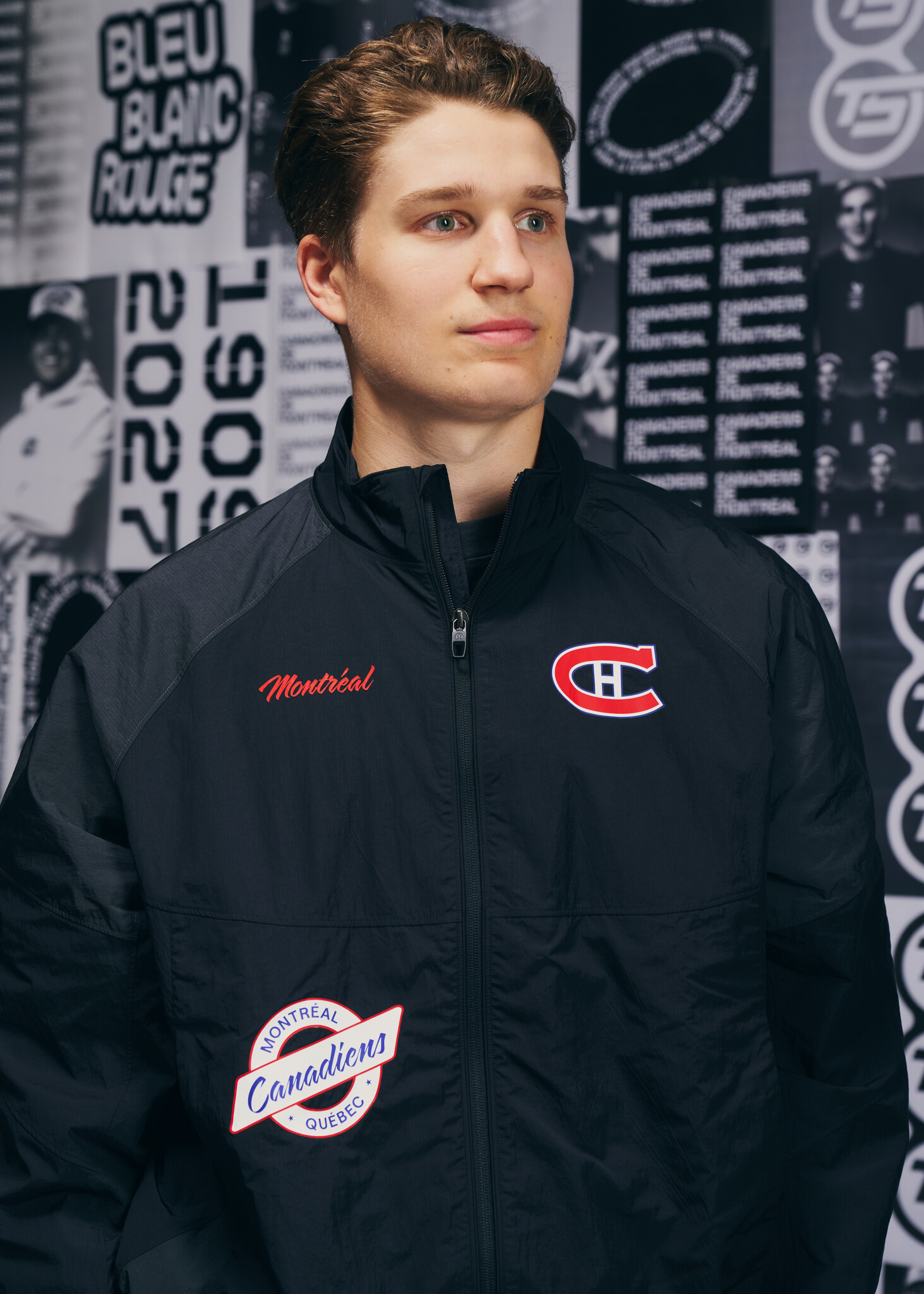 Manteau rétro en nylon des Canadiens de Montréal