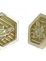 18k Rose Gold Hexagon Bee Threadless Pin