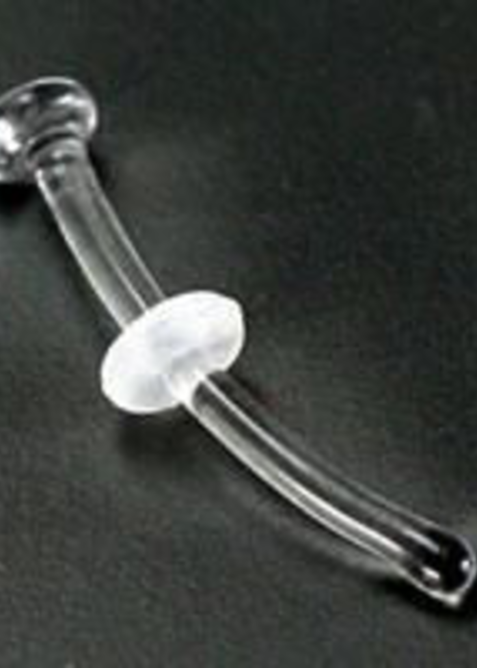 18g 3/8" Glass Curved Barbell Retainer