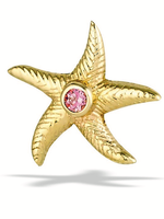 14k Rose Gold Starfish 1.25mm Stone (7.5mm) Threadless End