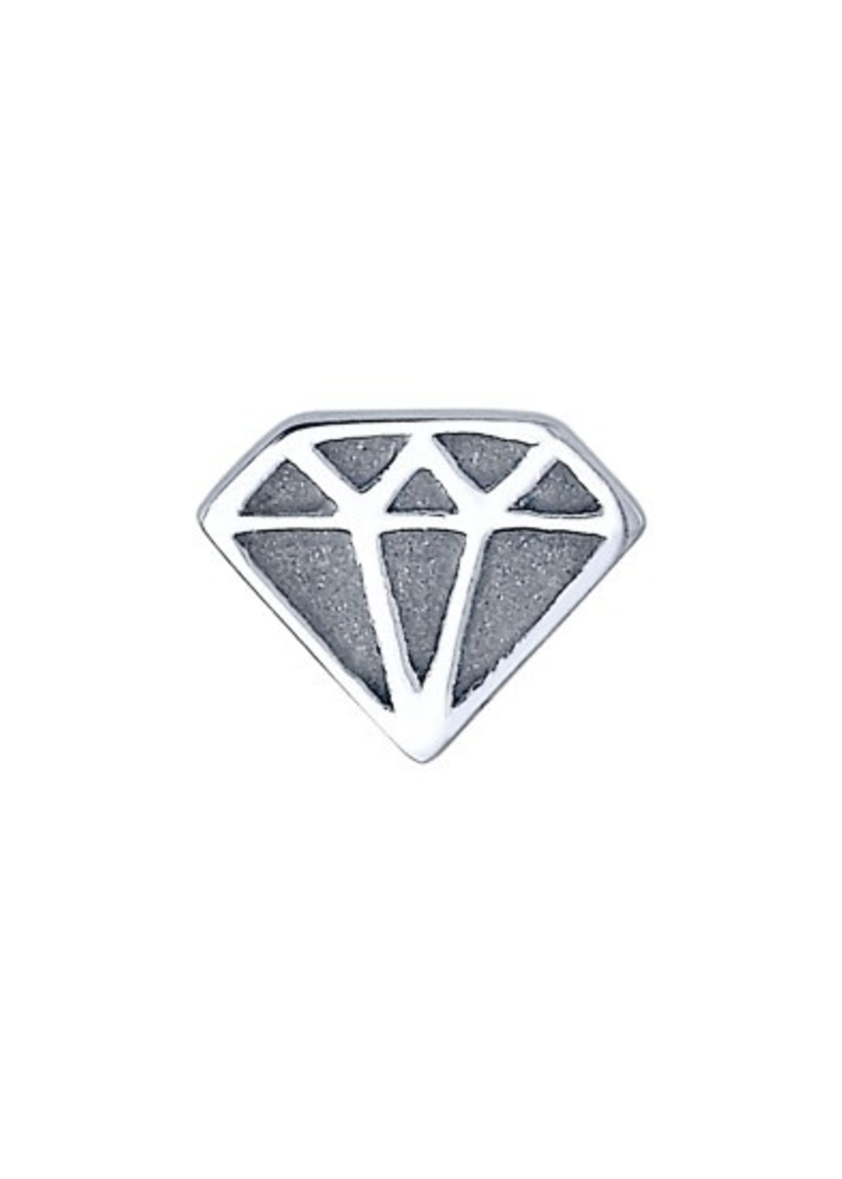 14k Rose Gold Diamond Profile  (6mm) Threadless End