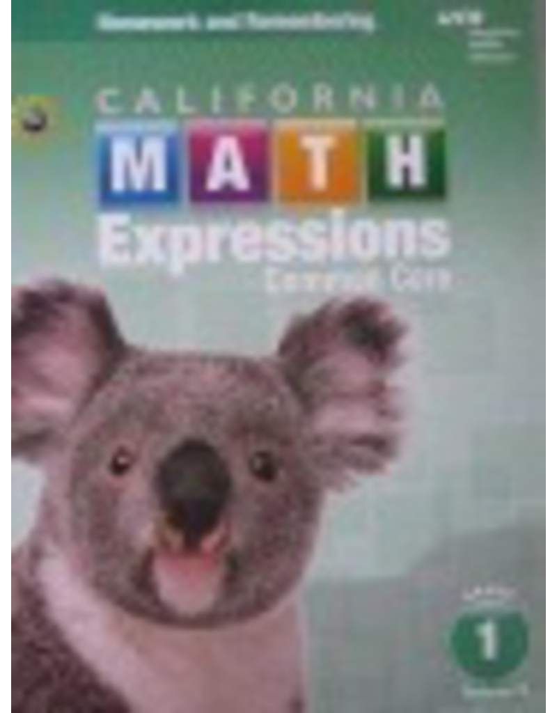 Houghton Mifflin Harcourt Math Expressions California: Homework and Remembering Workbook, Volume 2 Grade 1