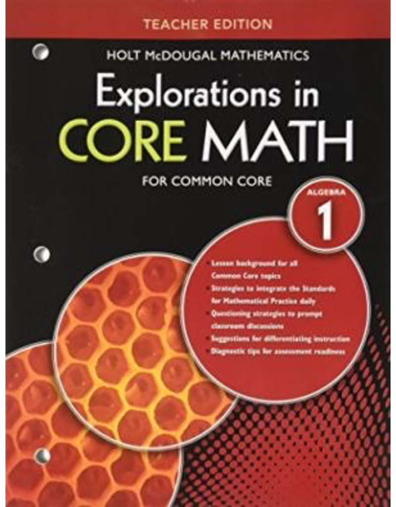 Explorations in Core Math: Common Core Teacher Edition Algebra 1 - 2014