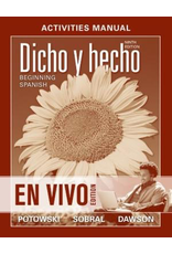 Activities Manual to accompany: Dicho en vivo: Beginning Spanish