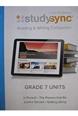 Studysync Reading & Writing Companion Grade 7 Units {CA}