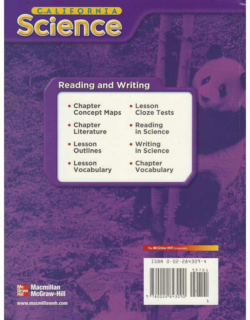 Reading And Writing In Science Grade 1 (California Science, Student Edition)