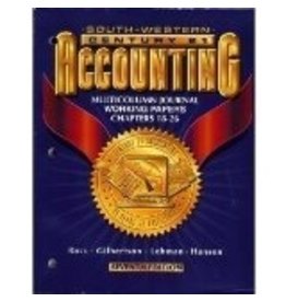 Century 21 Accounting 7E Multicolumn Journal Approach: Working Papers Chapters 18-26