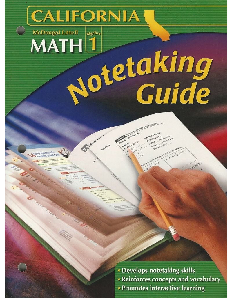 CA Math - Algebra 1 Notetaking Guide