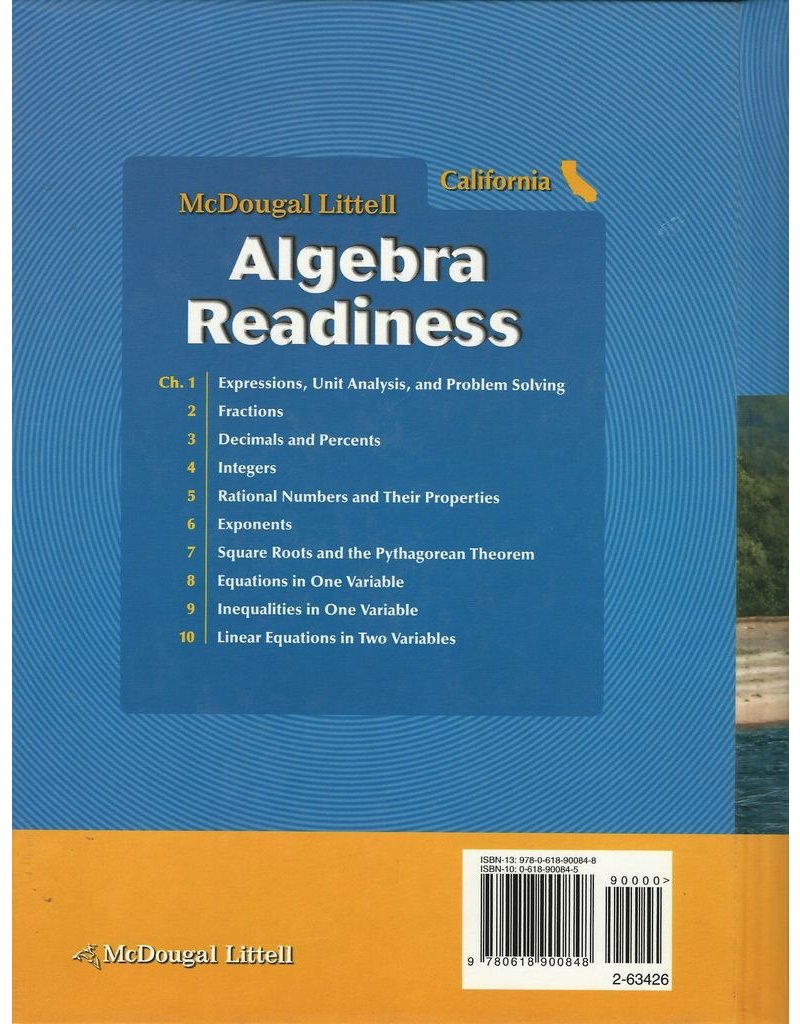 Algebra Readiness California: Student Edition Grades 6-8 2008