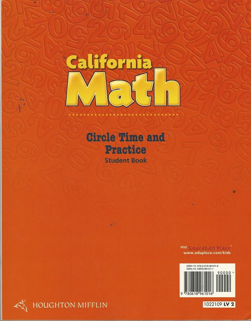 Circle Time And Practice Book Level 2: Houghton Mifflin Mathematics California