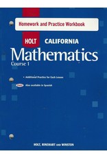 Holt Mathematics California: Homework And Practice Workbook Course 1
