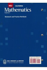 Holt Mathematics California: Homework And Practice Workbook Course 1