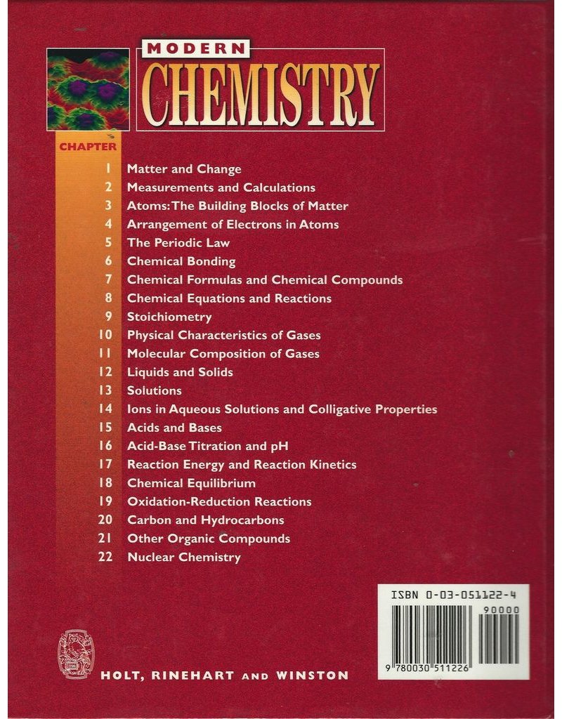 Holt Modern Chemistry: Student Edition Grades 9-12