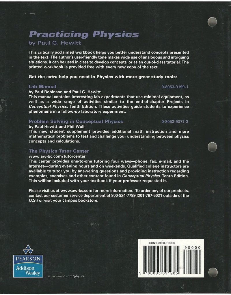 Practicing Physics For Conceptual Physics Workbook